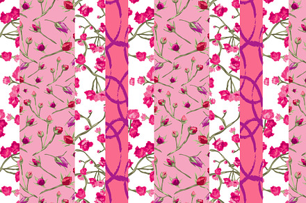 Pink Roses Seamless Pattern