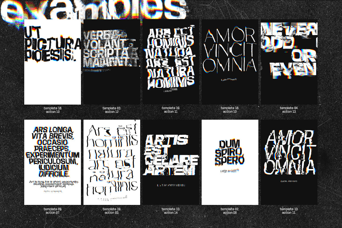 Distorted Text Effect Templates, a Background Graphic by Inartflow (Photo 16 of 23)