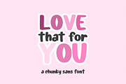 Love That For You Sans Font, a Handwritten Font by Beck McCormick (Thumbnail 1 of 10)
