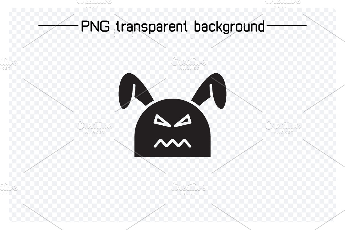 Annoyed and Nervous Rabbit Emoji, an Animal Illustration by Designfour (Photo 3 of 7)