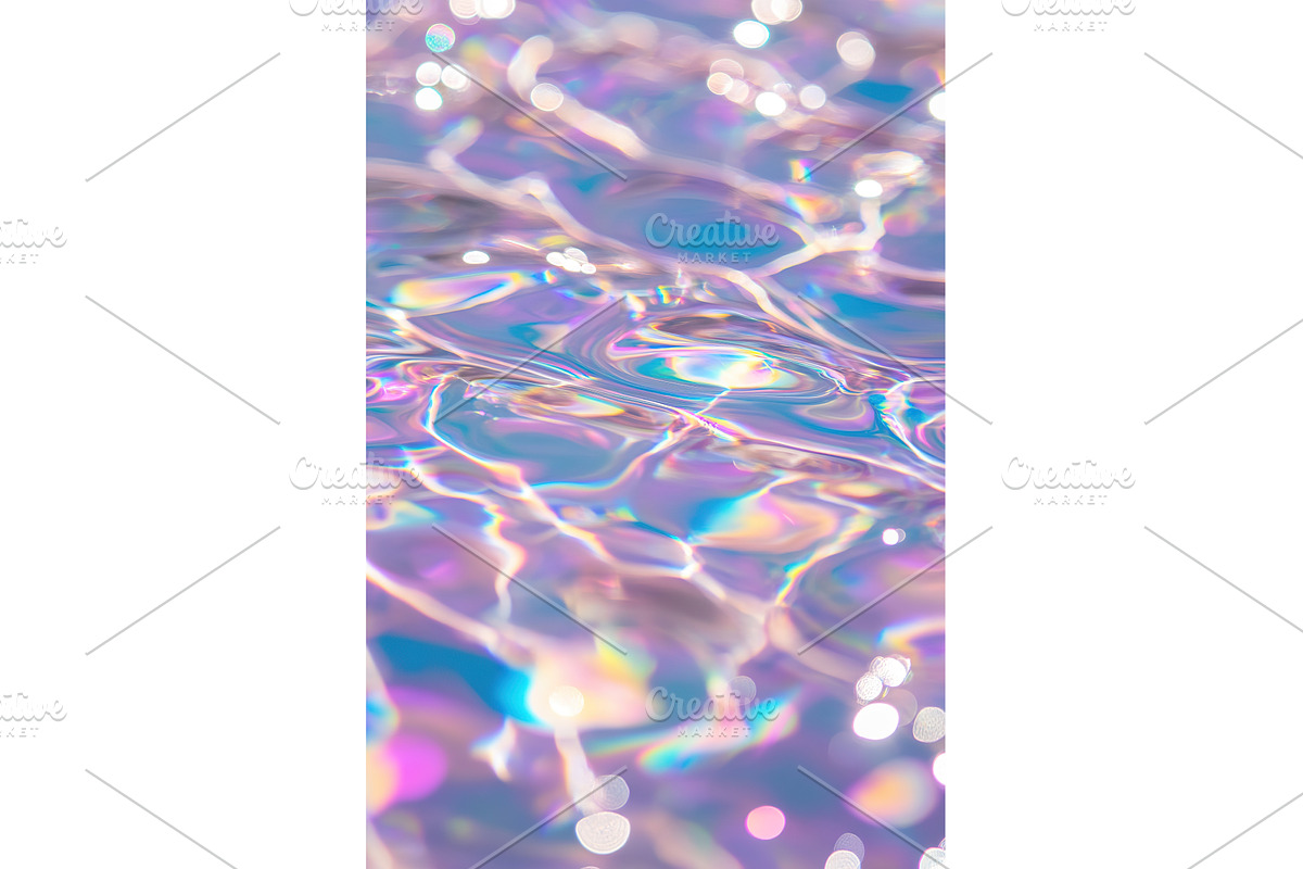 Iridescent Liquid Surface with Waves, an Illustration by Lermont51