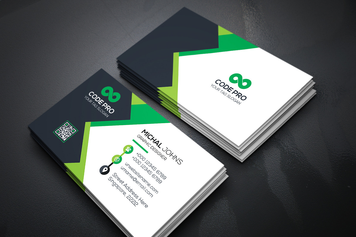 Business Cards 2 in 1, a Business Card Template by Genereux Art (Photo 6 of 9)