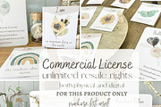 watercolour kids flashcards template, a Decorative Illustration by BarefootChild studio (Thumbnail 1 of 8)