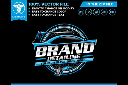 auto detailing logo - car wash logo, a Branding & Logo Template by slLametDesigns