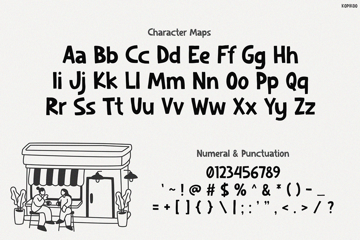 KOPIKOO, a Font by Pinisi ART (Photo 2 of 10)