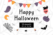 Happy Halloween. Clipart, patterns, a Seasonal Illustration by Helen Sko (Thumbnail 1 of 8)