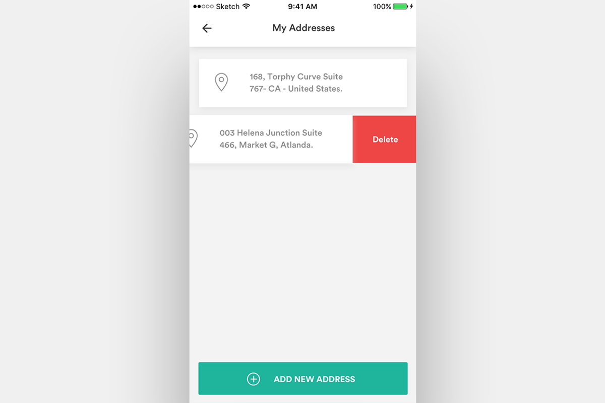 Complete iOS ui kit for delivery app, an UI Kit Template by Divanraj (Photo 11 of 29)