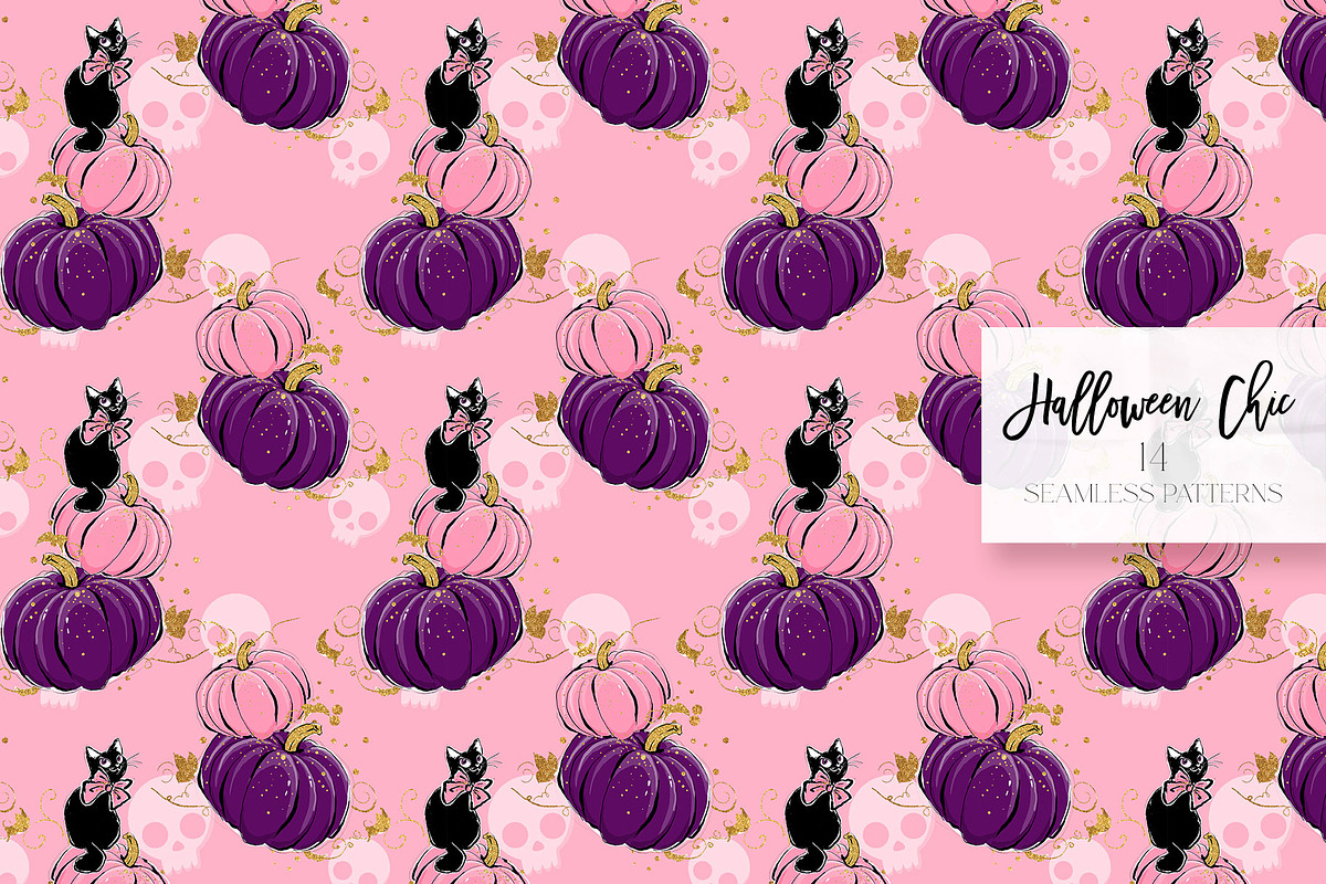 Halloween Fashion Witch Patterns, a Pattern Graphic by KaramfilaS (Photo 20 of 22)