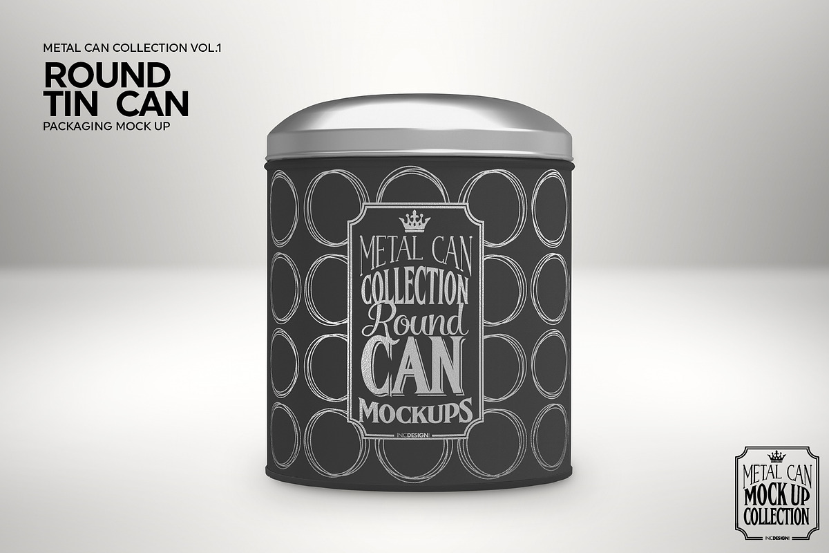 Round Tall Tin Can Packaging Mockup, a Cups & Container Mockup by INCDesign (Photo 6 of 7)