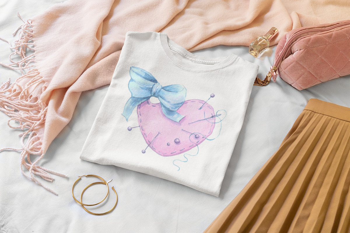 Sewing accessories and sewing mouse, an Illustration by Yuliya Art (Photo 3 of 10)