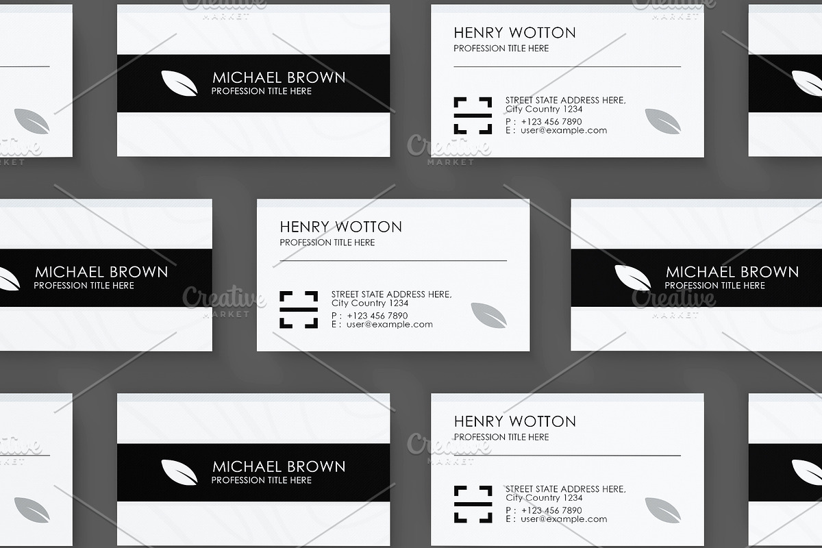 Simple Professional Business Card, a Business Card Template by ClickPaint_Studio (Photo 2 of 3)