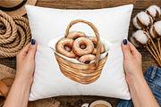 Apple Harvest Watercolor Clipart, a Seasonal Illustration by designcity5 (Thumbnail 4 of 5)