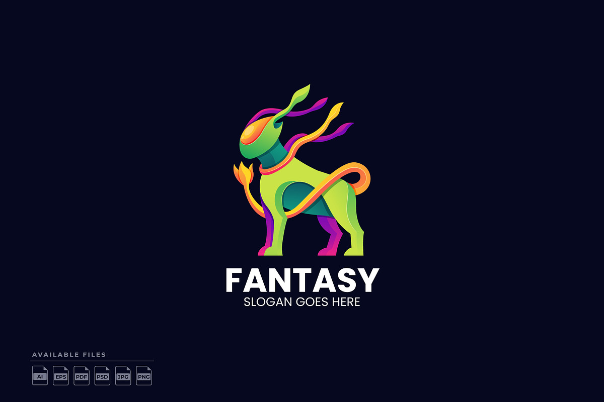 Fantasy Animal Gradient Logo, a Branding & Logo Template by Zeer Graphic