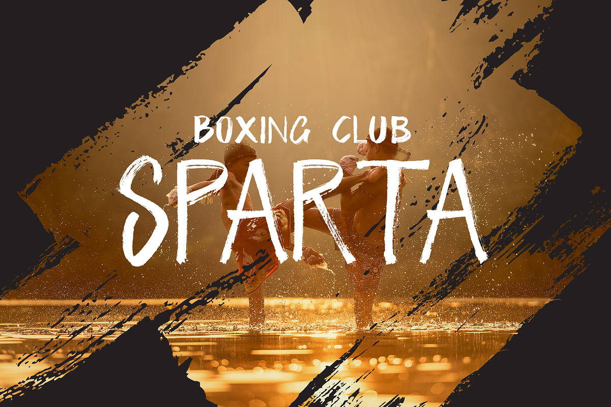 RUSHLING textured font +Vector bonus preview 4