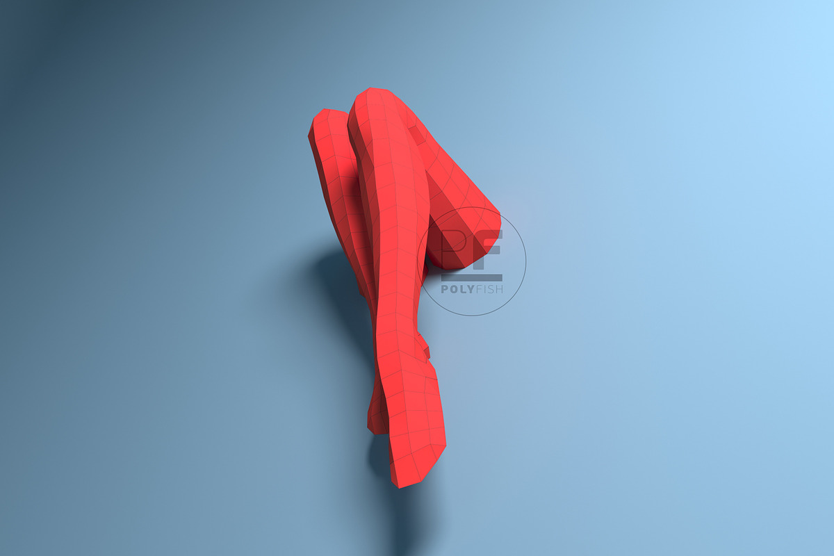 DIY Female legs 3D model template, a Presentation Template by PolyFish (Photo 4 of 4)