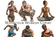 Watercolor Workout Clipart, an Object Graphic by ArtisticTimberStudio (Thumbnail 2 of 2)