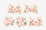 Dusty Rose Floral Clipart, a Decorative Illustration by Primrose Blume (Thumbnail 3 of 4)