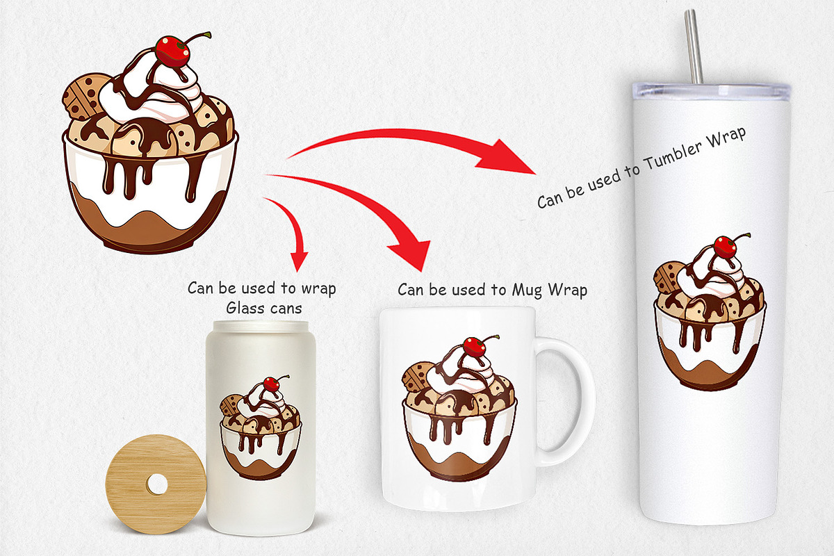 Sundae Delight Clipart, a Graphic by Artnoy (Photo 4 of 5)