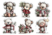 Whimsical Christmas Teddy Bear PNG, an Animal Illustration by Creative Art (Thumbnail 2 of 6)