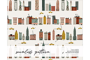 New York City Landscape Taxi pattern