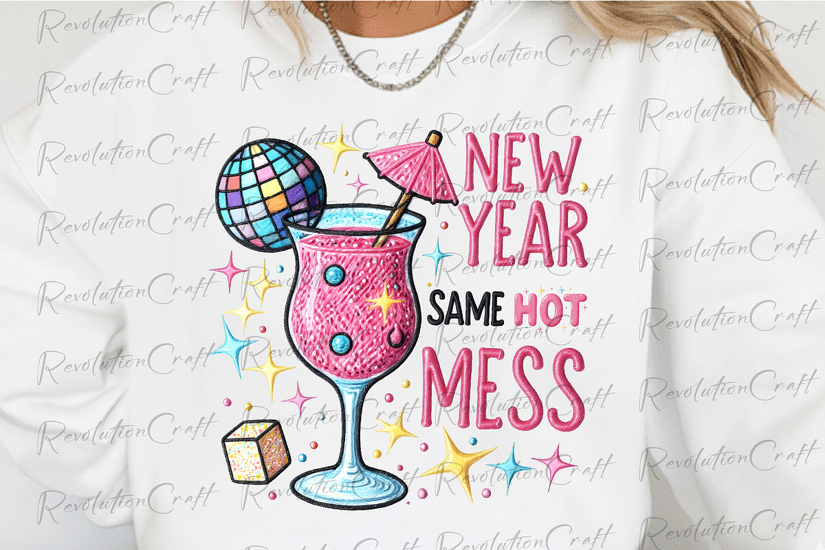 Yarn Crochet New Year Mess Png, an Illustration by OK Design (Photo 3 of 4)