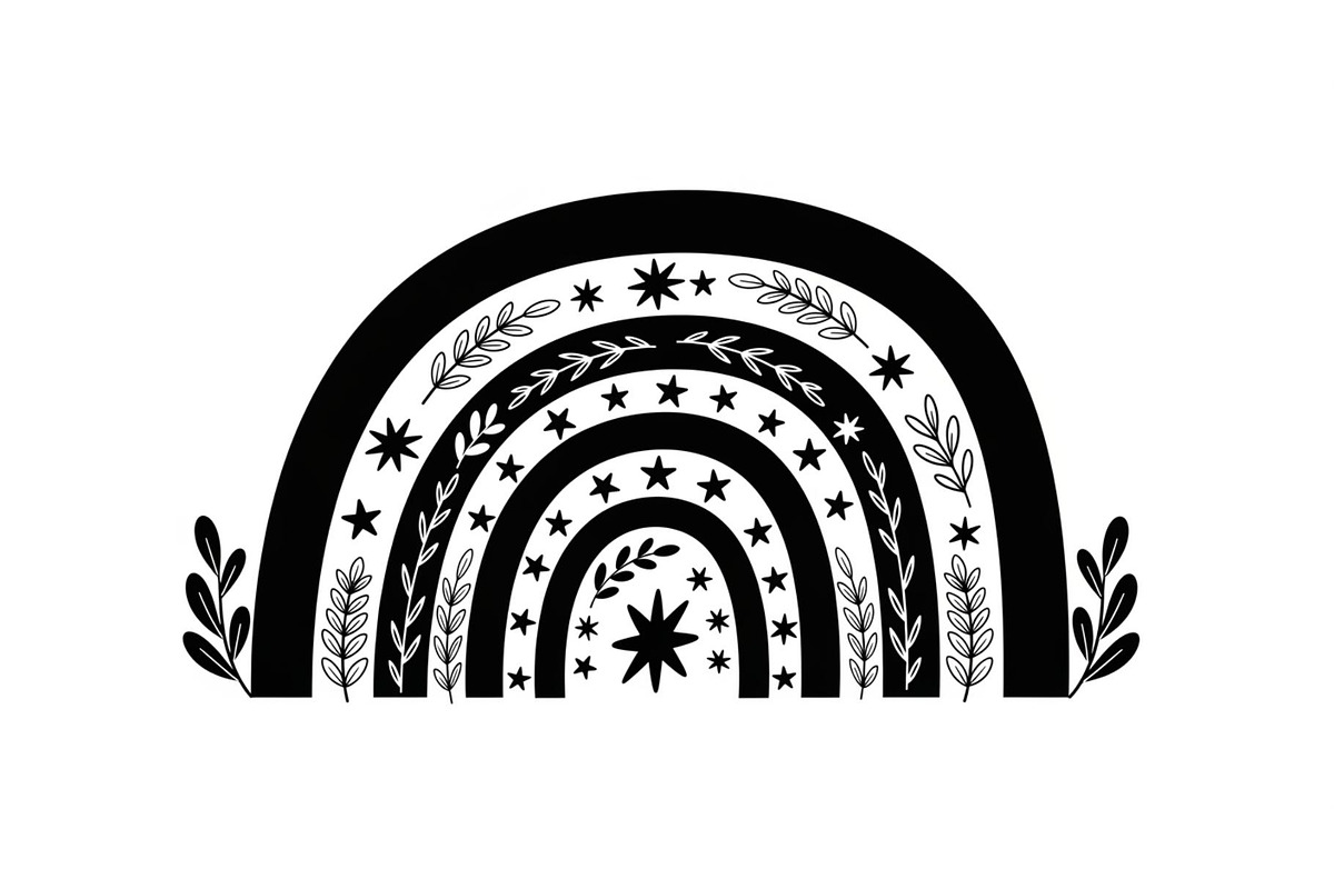 Boho Rainbow Silhouette Bundle, an Illustration by yasushie (Photo 28 of 31)