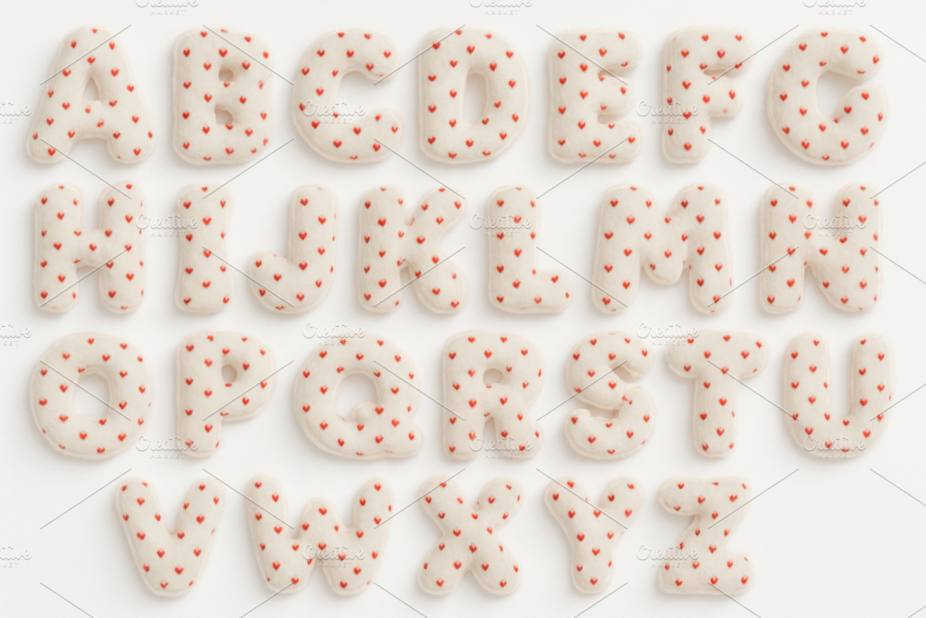 Alphabet letters with red hearts, su, a Photo by Dvoevnore photos