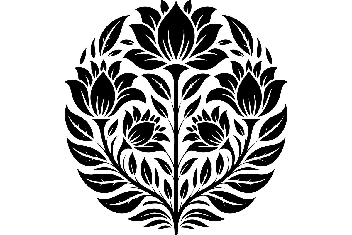 Elegant Floral Silhouette Set, an Object Graphic by Creativeshirt (Photo 3 of 13)