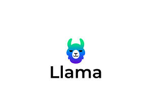 Cute Gradient Llama Logo, a Branding & Logo Template by HueNestify