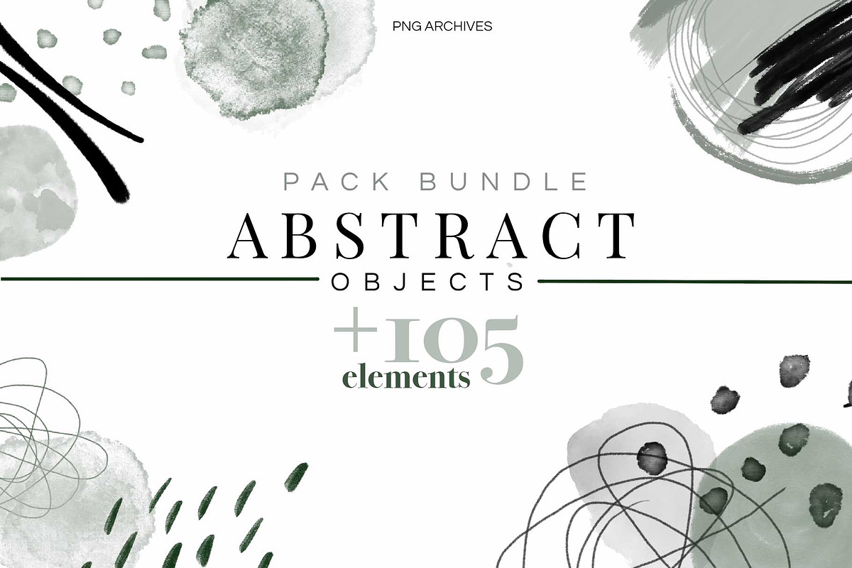 Abstract Watercolor Shapes | Green, a Texture Illustration by agarimoestudio (Photo 1 of 9)