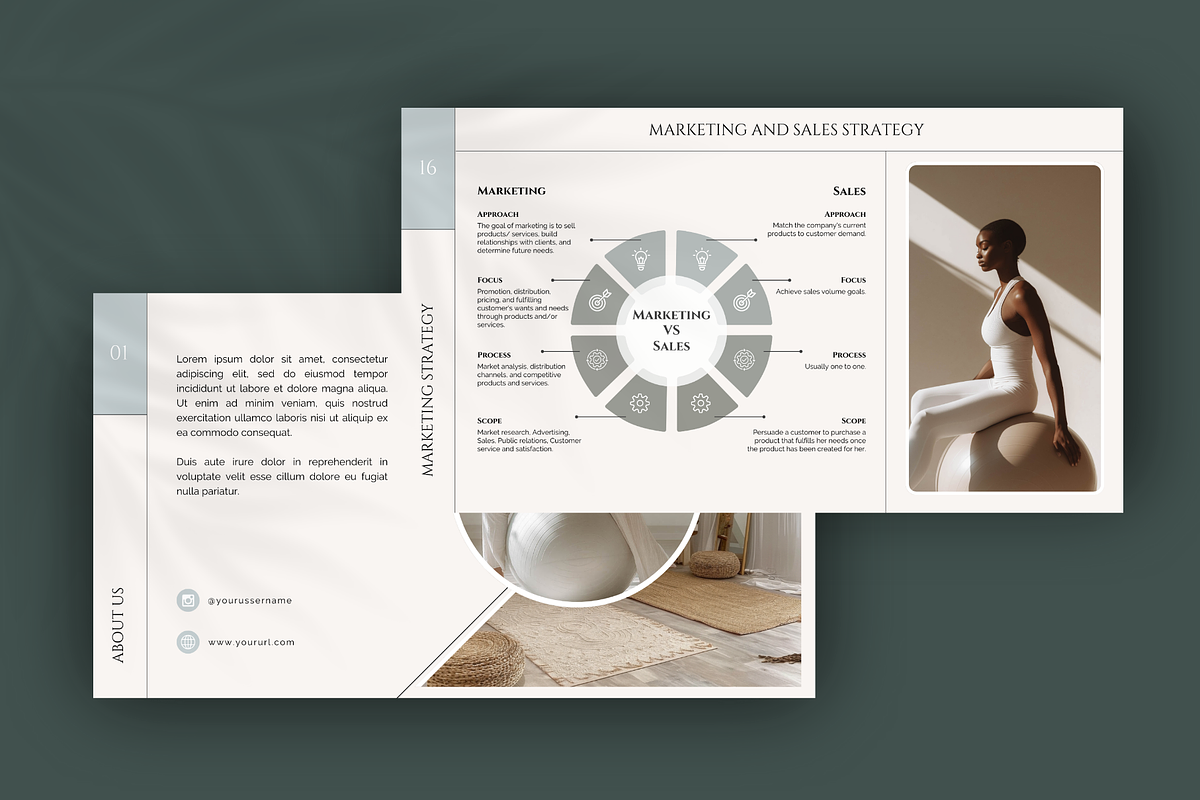 Canva Pilates Studio Pitch Deck, a Presentation Template by Bonita Digital Design (Photo 4 of 6)