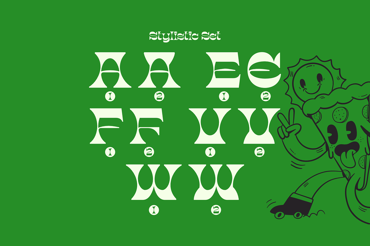 Grovine – Retro Groovy Display Font, a Serif Font by Namela Studio (Photo 4 of 10)