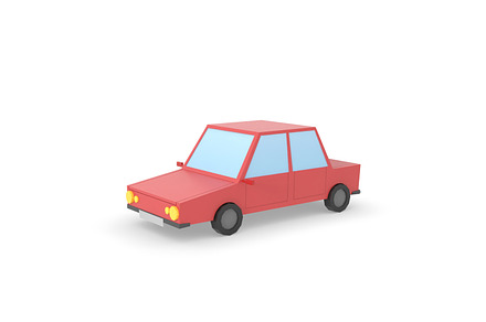 Car Low Poly simple cartoon