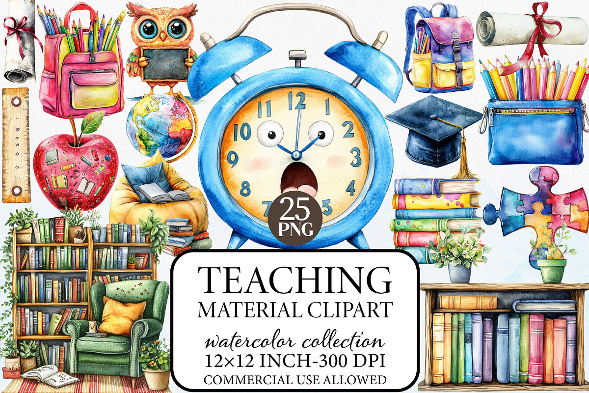 Teaching Material Clipart, an Illustration by Libby Wishes