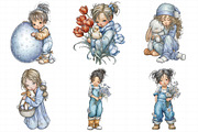 Whimsical Easter Girl Clipart, an Illustration by Daily.Designs (Thumbnail 7 of 7)