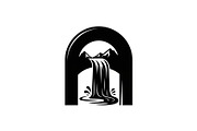 Waterfall Arch Landscape SVG Bundle, an Illustration by jahid234 (Thumbnail 19 of 31)