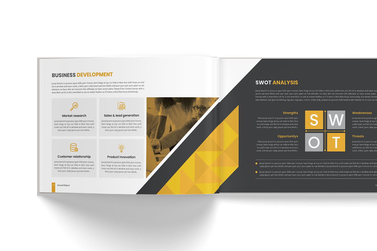 Horizontal Annual Report Brochure, a Brochure Template by TheBrightGrap (Photo 9 of 19)