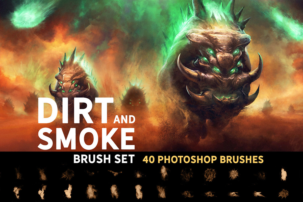 Dirt and Smoke Brush Set, a Brush Add-On by Zsolt Kosa Art (Photo 1 of 6)