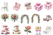 Cute Wedding Clipart, an Illustration by Designworld (Thumbnail 4 of 6)