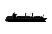 Sailing & Cargo Ship Silhouette Bund, an Illustration by Creativeshirt (Thumbnail 7 of 9)