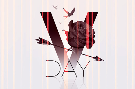 Valentine's Day, a Poster Template by Rome B Creation