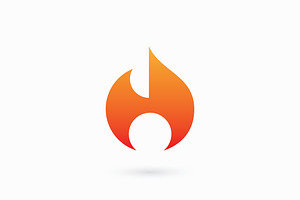 Fire flame Logo Template vector, an Object Graphic by T.Vooka