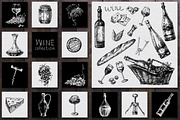 Hand drawn vector wine illustrations, a Food Illustration by CARROTDESIGN (Thumbnail 2 of 4)