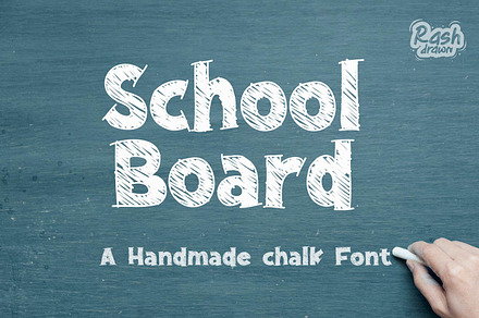School Board, a Font by Rashdrawn