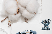Robotic Puppy Clipart Set, a Decorative Illustration by Pati Charm Studio (Thumbnail 8 of 8)