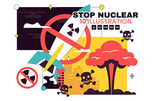 10 Stop Nuclear Illustration, an Object Illustration by denayunebgt