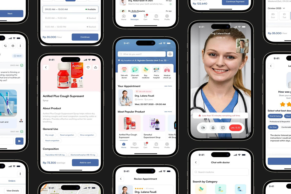 Healthcare Mobile App UI Kit, an UI Kit Template by Creative Perspective (Photo 6 of 8)