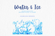 Water Splashes Ice Watercolor, an Object Graphic by JSolomatina (Thumbnail 3 of 6)