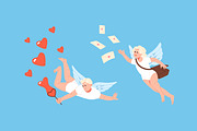 Cupids set, Valentine's Day cards, a Person Illustration by PaperTrident (Thumbnail 5 of 14)