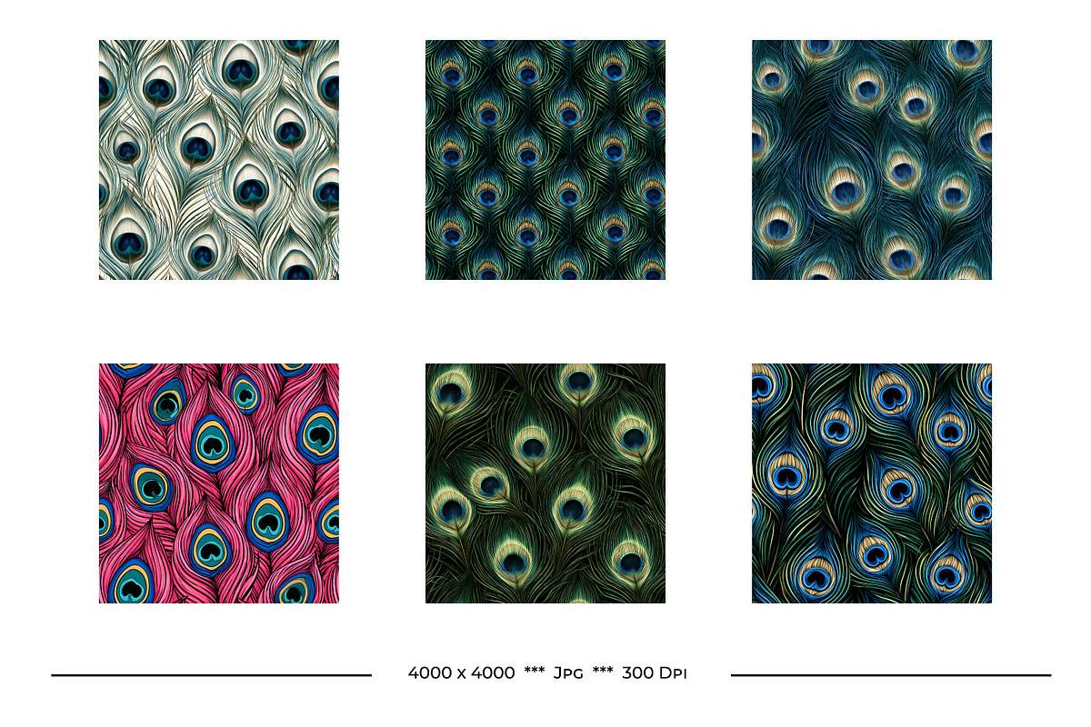 Peacock Feather Animal Print Designs, a Pattern Graphic by karenfoleyphoto (Photo 8 of 11)